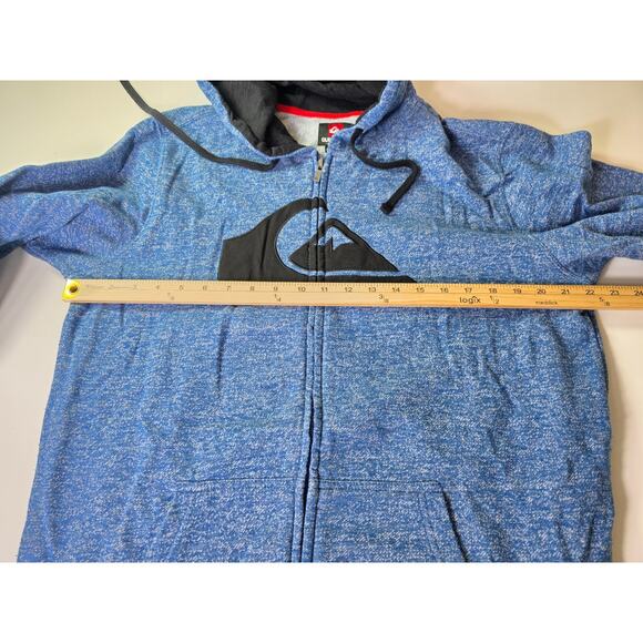 QUIKSILVER Blue White Loose Baggy Full Zip Sporty Active Hoodie SZ XL - Picture 3 of 8